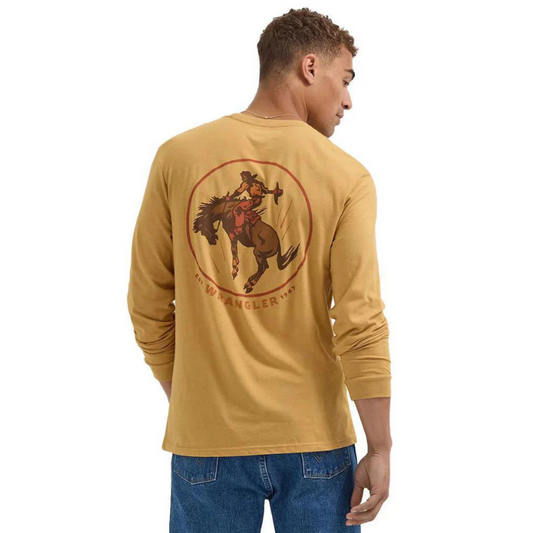 Wrangler 112354220 Long Sleeve T-shirt - Regular Fit - Bronc Rider