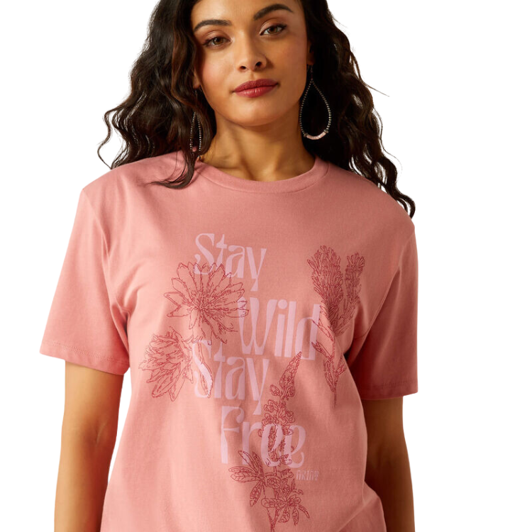 Ariat 10055168 Women's Ariat Stay Wild T-Shirt Dusty Rose