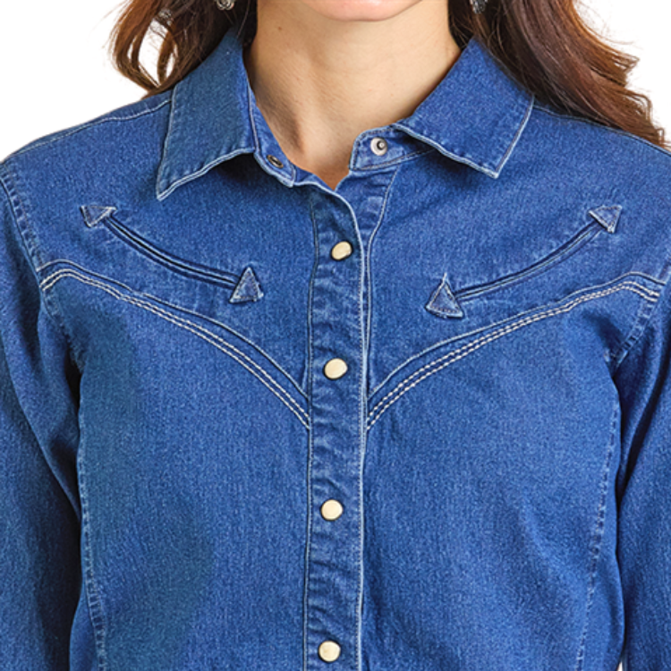 Panhandle Slim LWN2S05807 Retro Yoked Snap Shirt