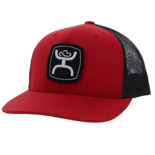 Hooey 2224T-RDBK-Y YOUTH HAT "ZENITH" RED/BLACK SNAPBACK