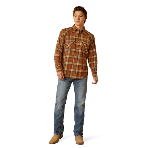 Ariat 10052319 Men's Haiden Retro Fit Shirt Roasted Pecan