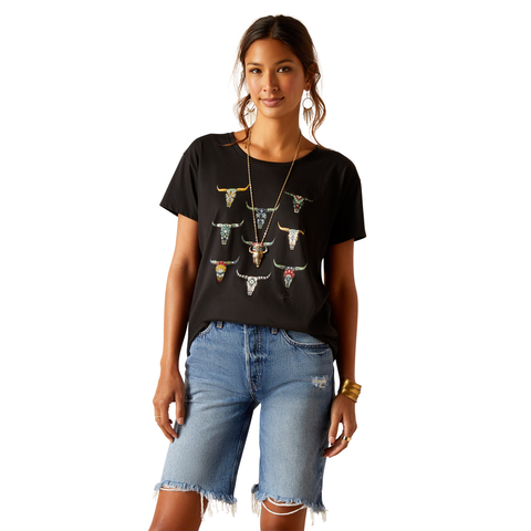 Ariat 10051441Women's Deco Skulls T-Shirt