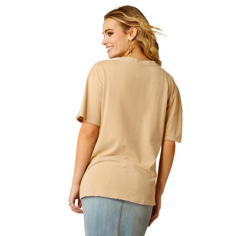 Ariat 10052610 Women's Burro T-Shirt Irish Cream Mineral Wash