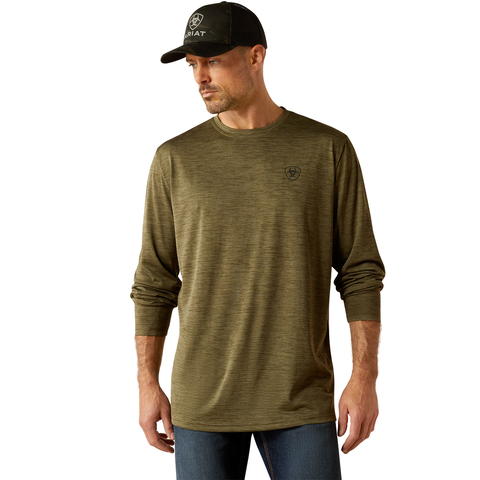 Ariat 10052326 Men's Charger Camo Slice T-Shirt Brine Olive Heather