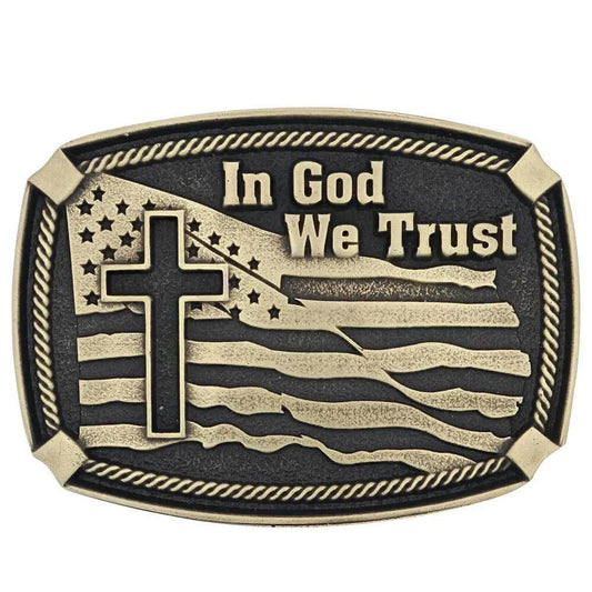 Montana Silversmith A934 In God We Trust Heritage Attitude Buckle