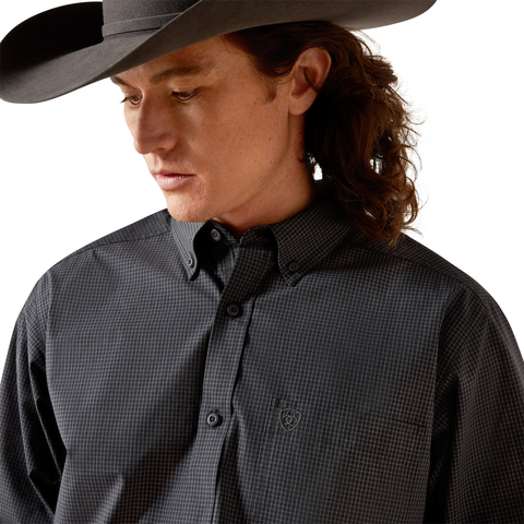 Ariat 10065849 MNS PRO THORIN FTD LS SHRT BLACK