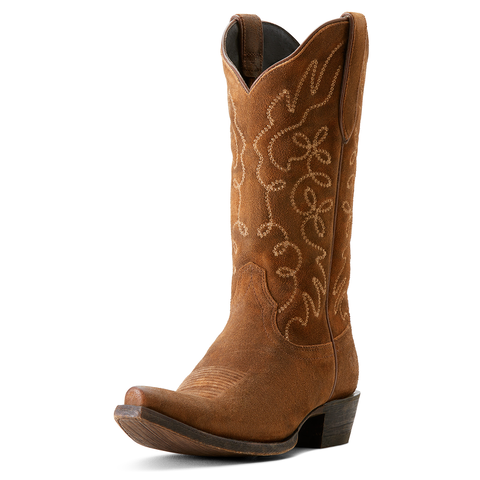 Ariat 10053790 Women's Jukebox Western Boot Dark Ginger Suede