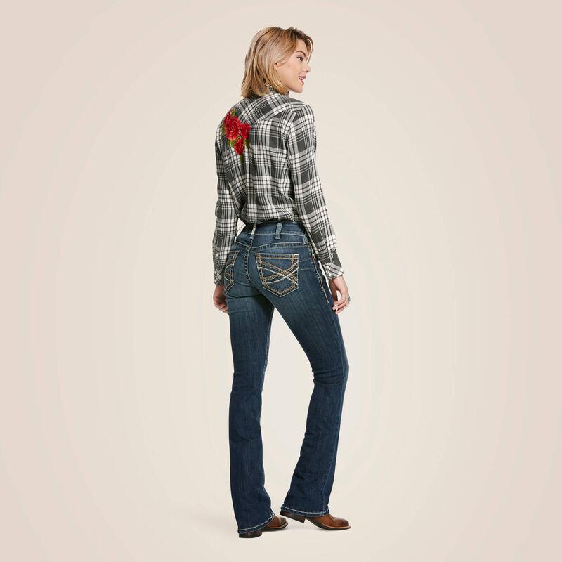 Ariat 10025286 R.E.A.L. Mid Rise Stretch Entwined Festival Boot Cut Jean