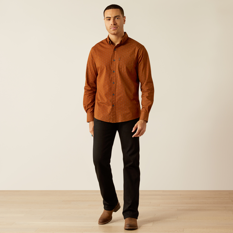 Ariat 10054062 Men's Mickey Modern Fit Shirt Brown