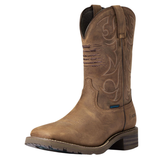 Ariat 10038354 Hybrid Patriot Waterproof Distressed Brown