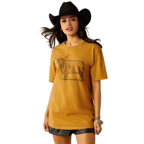 Ariat 10054029 Women's Ariat Highlander T-Shirt Harvest Gold