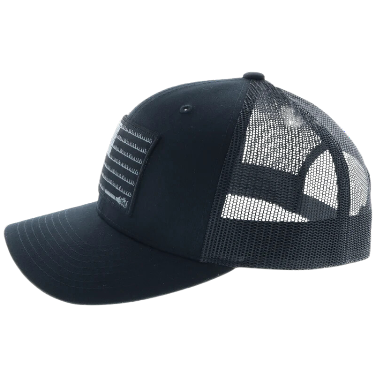 Hooey 1905T-BK Liberty Roper Black / Black Trucker Cap