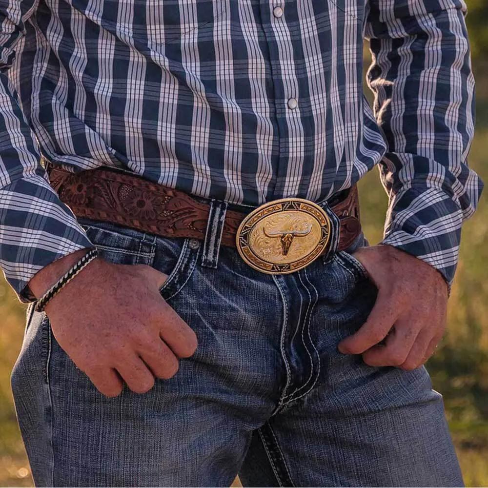 Montana Silversmith 50310-974XL Southwest Edge with Longhorn Buckle