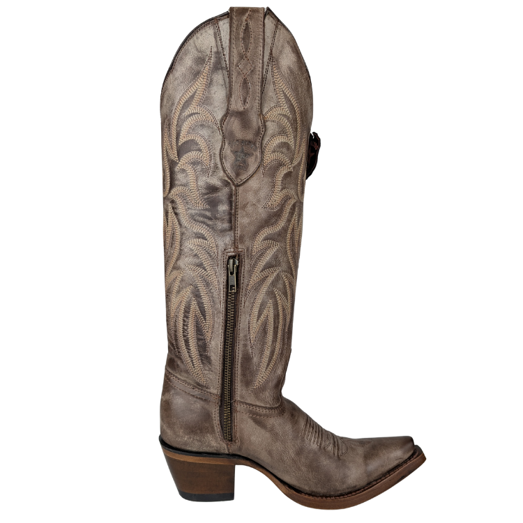 Los Altos 3813607 Women's Snip Toe Tall Shaft - Vintage Brown