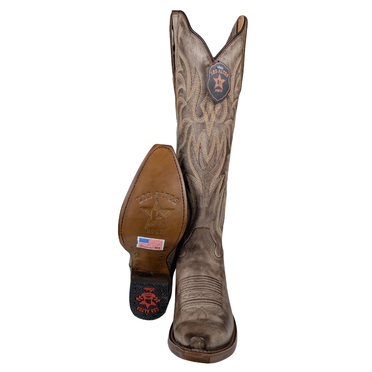 Los Altos 3813607 Women's Snip Toe Tall Shaft - Vintage Brown