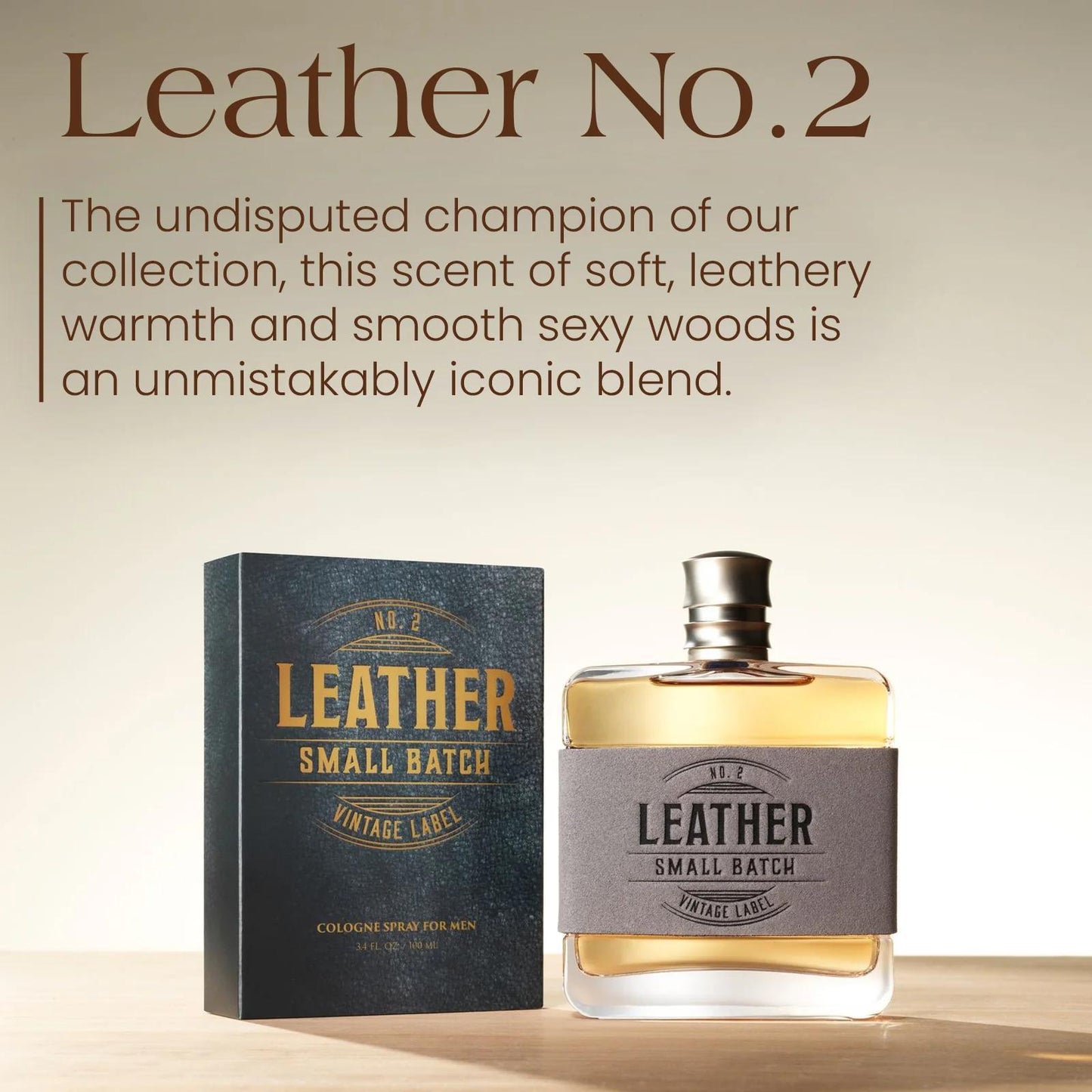 Tru Leather Small Batch No. 2 Cologne 3.4 Oz