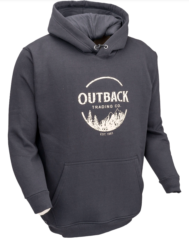 Outback 40281 Unisex Comfy Graphic Hoodie - Black