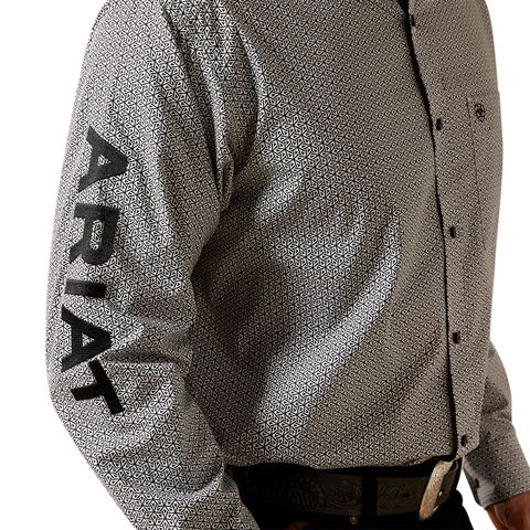 Ariat 10065815 MNS TEAM PABLO LS SHRT WHITE/BLACK