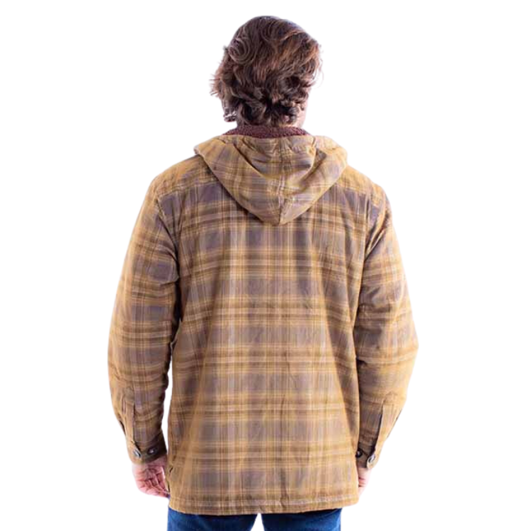 Scully 5356 - Navy & Brown - Sherpa Lined Corduroy Hoodie