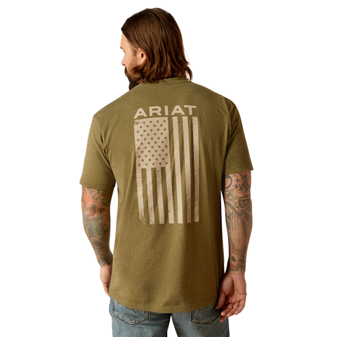 Ariat 10054176 Men's Ariat Freedom T-Shirt Military Heather