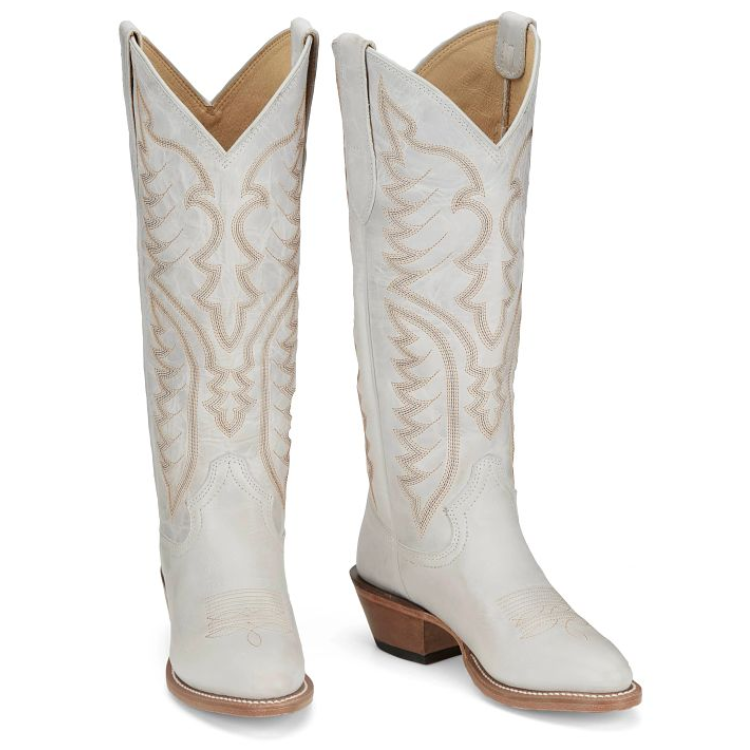 Justin VN4403 Evelyn 15" Western Boots - Vintage Ivory