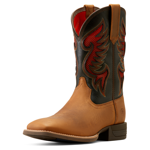 Ariat 10051036 Cowpuncher Ventek Sorrel Crunch Black Deertan