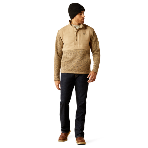 Ariat 10052779 Men's Caldwell Reinforced Snap Sweater Chinchilla