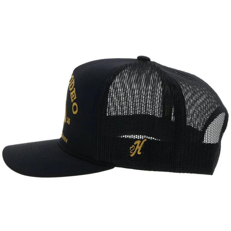 Hooey 2263T-BK PRORODEO BLACK HAT W/GOLD LOGO