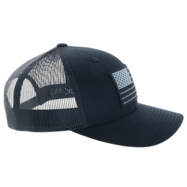 Hooey 1905T-BK Liberty Roper Black / Black Trucker Cap