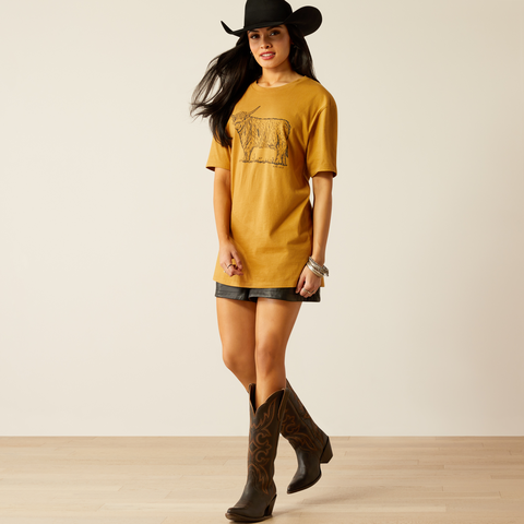 Ariat 10054029 Women's Ariat Highlander T-Shirt Harvest Gold