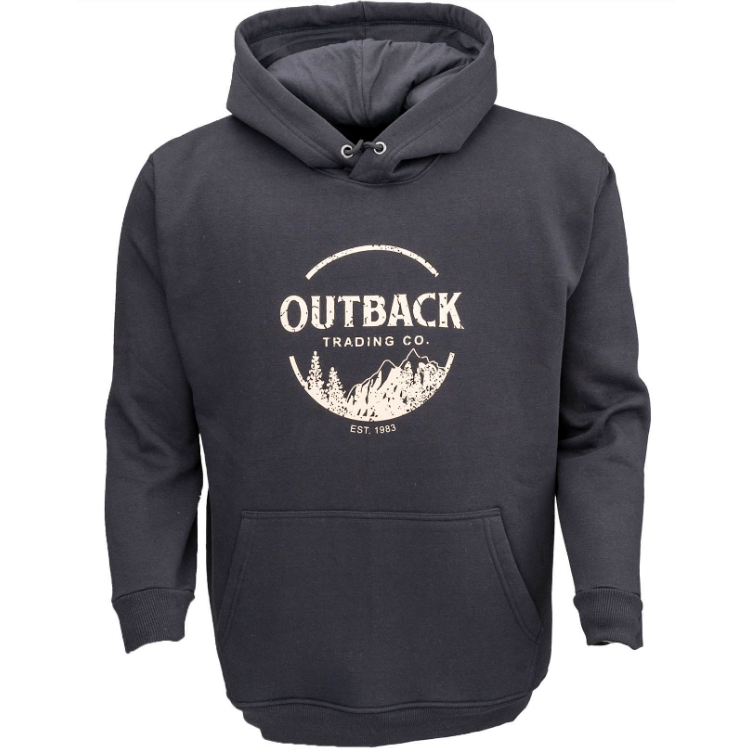 Outback 40281 Unisex Comfy Graphic Hoodie - Black