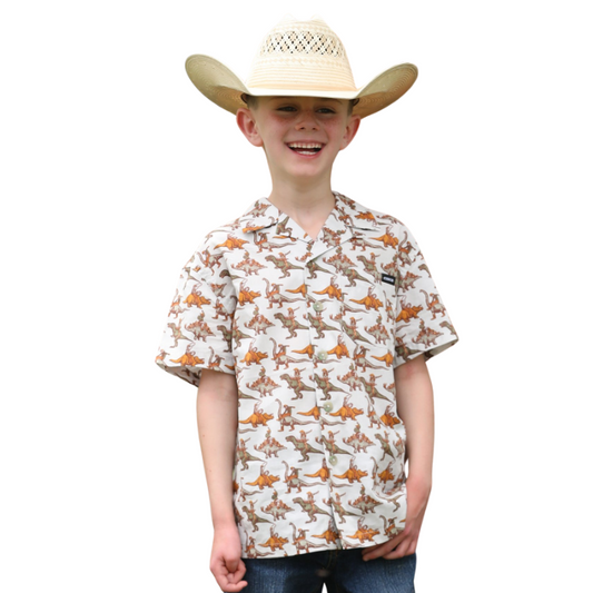 Cinch MTW7170004 BOYS S/S CAMP SHIRT