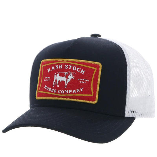 Hooey 2361T-BKWH "RANK STOCK" BLACK/WHITE W/RED & YELLOW HAT