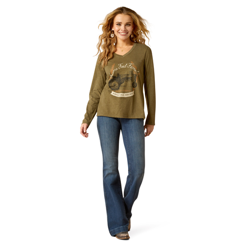 Ariat 10052547 Women's Ariat AG Heritage Long Sleeve Military Heather