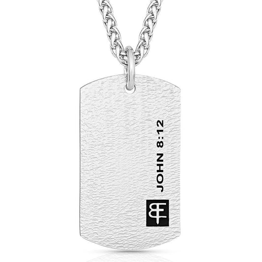 Montana Silversmith WCNC4888 I Am the Light Dog Tag Necklace