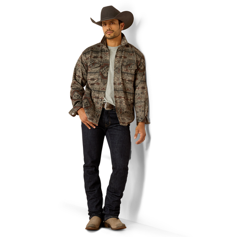 Ariat 10052781 Men's Caldwell Printed Shirt Jacket Brindle