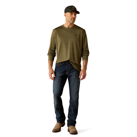 Ariat 10052326 Men's Charger Camo Slice T-Shirt Brine Olive Heather